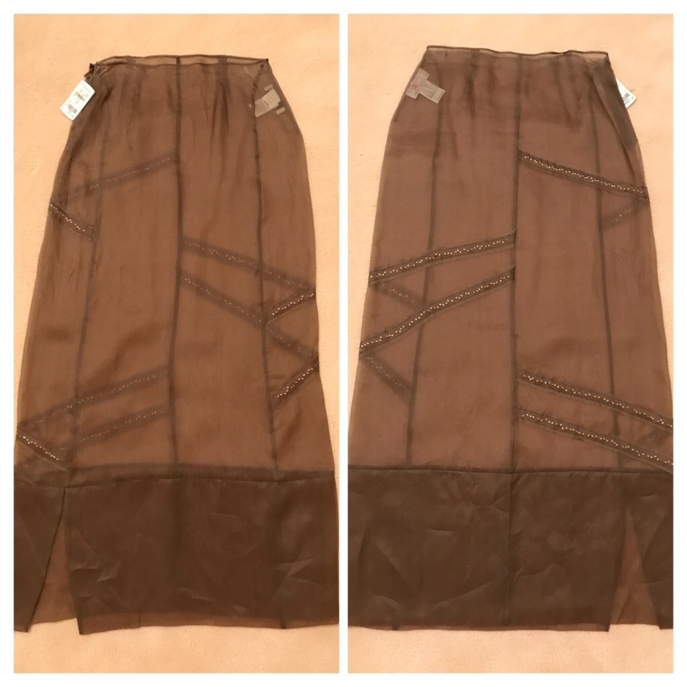 Crystals PHILOSOPHY Silk Skirt +Liner